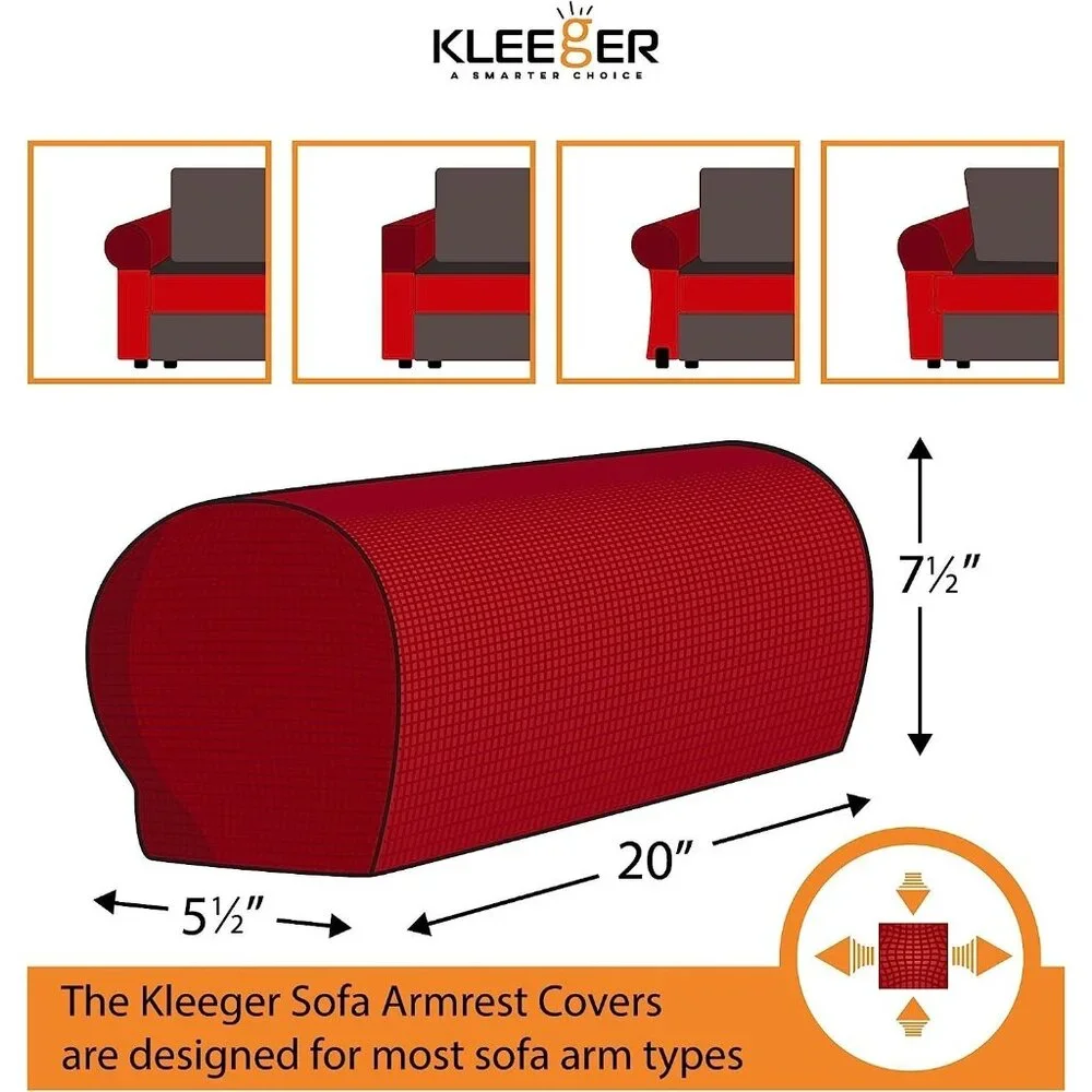KLEEGER Premium Sofa Armrest Cover Set